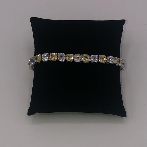 28ct Asscher Tennis Bracelet - Picture 8 of 16